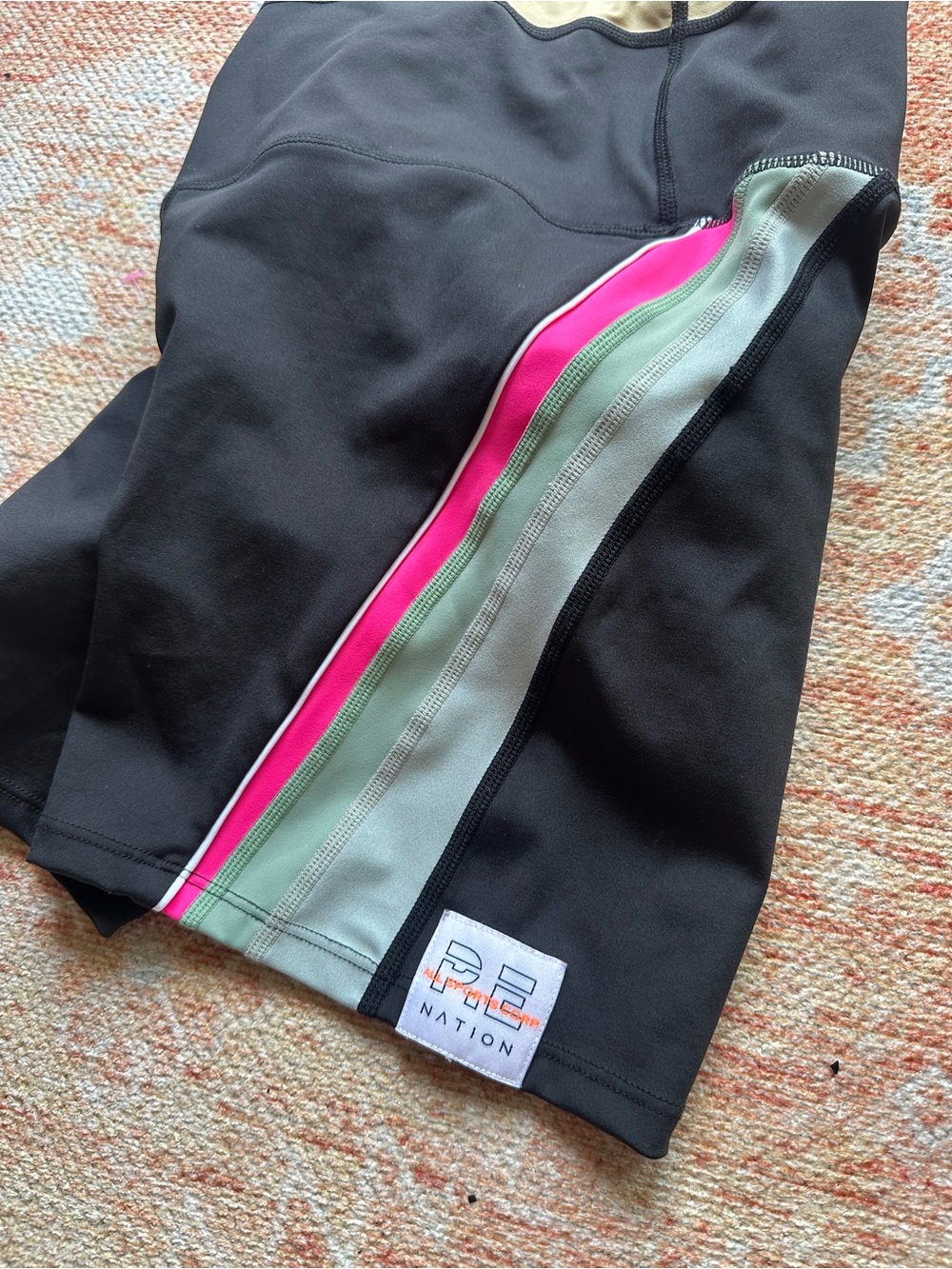 PE Nation Division One Bike Shorts size medium Anthropologie activewear Pilates - Picture 5 of 9